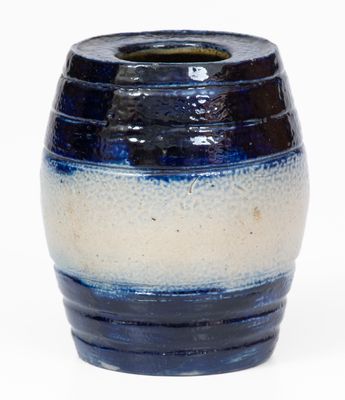 Fine Miniature Decorated Stoneware Barrel, New York State