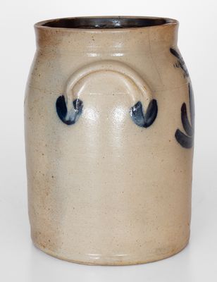 1 Gal. COWDEN & WILCOX / HARRISBURG, PA Stoneware Jar w/ Floral Decoration