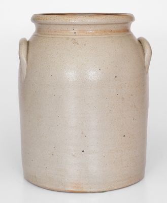 2 Gal. J. & E. NORTON / BENNINGTON, VT Stoneware Jar w/ Slip-Trailed Floral Decoration