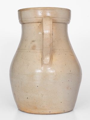 1 Gal. Stoneware Pitcher w/ Slip-Trailed Bird Decoration, Somerset, Mass.