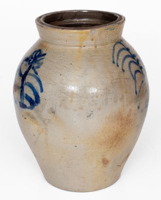 "AG" (Austin Graves, Ohio) Stoneware Jar with Freehand Decoration