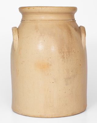 2 Gal. N. CLARK JR. / ATHENS, NY Stoneware Jar w/ Bird Decoration