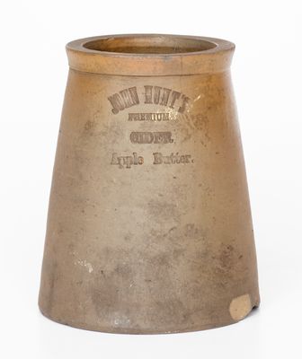 JOHN HUNT'S / PREMIUM / CIDER / Apple Butter Stoneware Jar