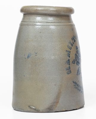 HAMILTON & JONES Stoneware Canning Jar w/ Stenciled Rose Decoration