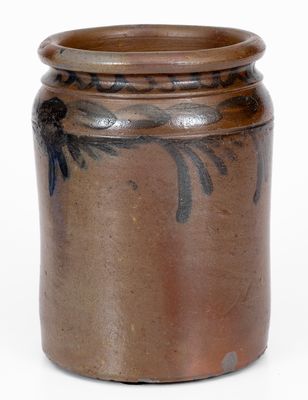 Extremely Rare 1/2 Gal. B. C. MILBURN / Alexandria, D. C. Stoneware Jar