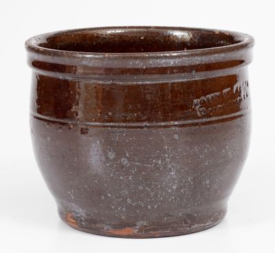 JOHN W. BELL / Waynesboro, Pa. Glazed Redware Cream Jar