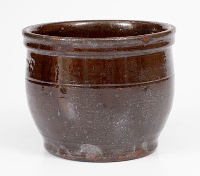 JOHN W. BELL / Waynesboro, Pa. Glazed Redware Cream Jar