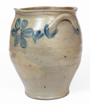 Fine Albany, NY 4 Gal. Stoneware Jar w/ Bold Incised Floral Decoration