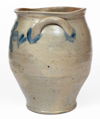 Fine Albany, NY 4 Gal. Stoneware Jar w/ Bold Incised Floral Decoration