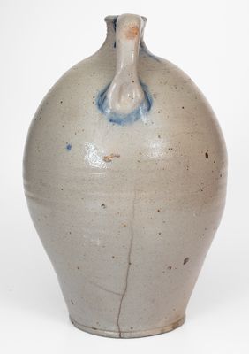 Extremely Rare Albany, NY Stoneware Jug w/ Incised Seal Decoration, early 19th century