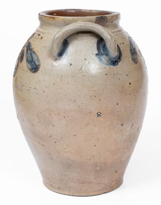 Manhattan Stoneware Jar w/ Incised Decorations, early 19th century