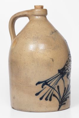 1 Gal. W. ROBERTS / BINGHAMTON, NY Stoneware Bird Jug