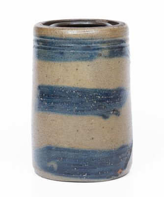 Western PA Stoneware Canning Jar with Three-Stripe Decoration