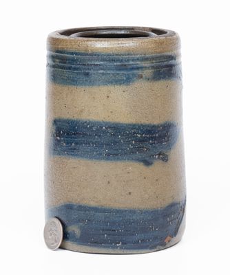 Western PA Stoneware Canning Jar with Three-Stripe Decoration