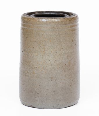 Western PA Stoneware Canning Jar with Three-Stripe Decoration