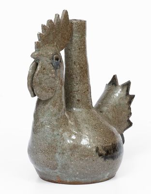 Unusual attrib. Arie Meaders Chicken Vase, Cleveland, Georgia, 1956-69