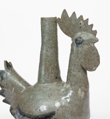 Unusual attrib. Arie Meaders Chicken Vase, Cleveland, Georgia, 1956-69