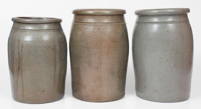 Lot of Three: GREENSBORO, Pennsylvania Stoneware Jars