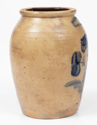 Fine T. H. WILLSON / HARRISBURG, PA Stoneware Jar w/ Floral Decoration