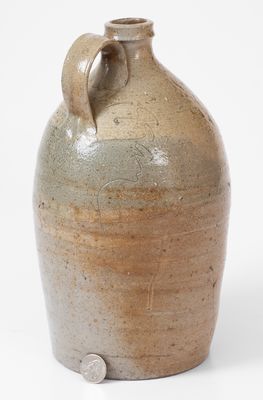 Rare Isaac Gay, Union County, NC Stoneware Jug w/ Incised Signature, c1870