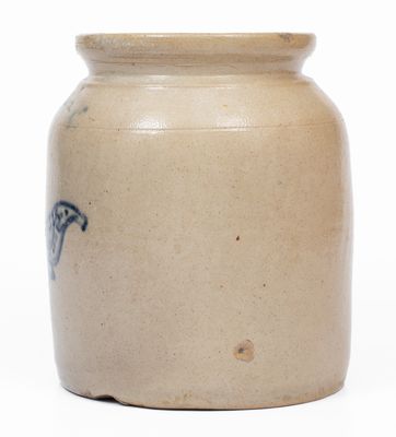 1 Gal. WHITES UTICA Stoneware Jar w/ Bird-on-Branch Decoration