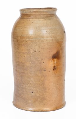 Rare WARNE / S. AMBOY. N. JERSY Stoneware Jar w/ Impressed Decoration