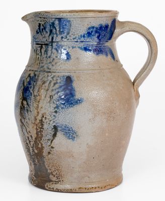 Attrib. Richard Remmey, Philadelphia, PA Stoneware Pitcher w/ Floral Decoration