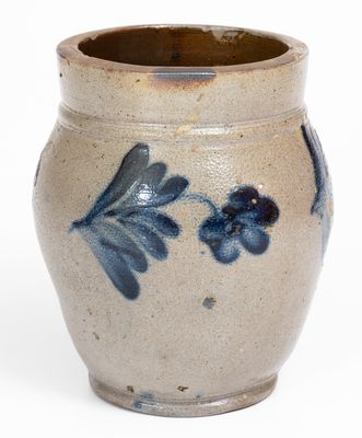 Small-Sized Stoneware Jar w/ Floral Decoration, Remmey, Philadelphia, PA