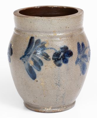 Small-Sized Stoneware Jar w/ Floral Decoration, Remmey, Philadelphia, PA