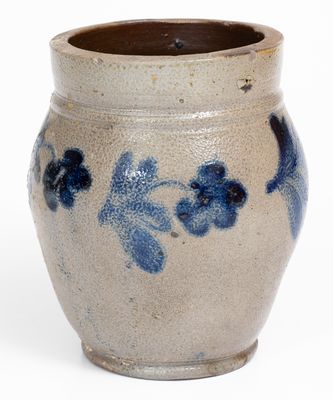 Small-Sized Stoneware Jar w/ Floral Decoration, Remmey, Philadelphia, PA