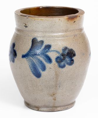 Small-Sized Stoneware Jar w/ Floral Decoration, Remmey, Philadelphia, PA