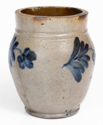 Small-Sized Stoneware Jar w/ Floral Decoration, Remmey, Philadelphia, PA