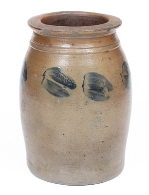 Small-Sized Stoneware Jar w/ Floral Decoration att. G. & A. Black, Somerfield, PA