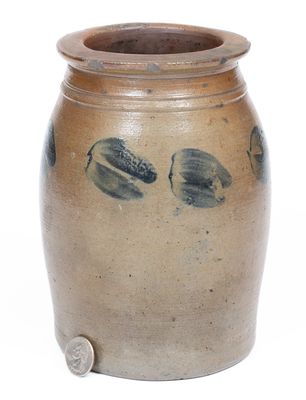 Small-Sized Stoneware Jar w/ Floral Decoration att. G. & A. Black, Somerfield, PA