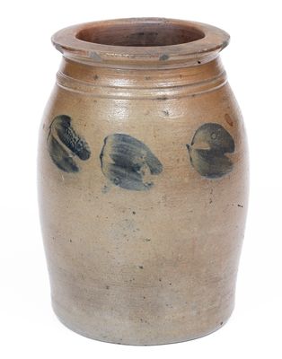 Small-Sized Stoneware Jar w/ Floral Decoration att. G. & A. Black, Somerfield, PA