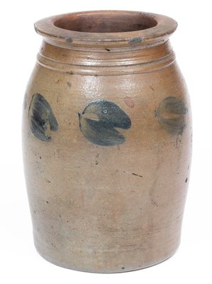 Small-Sized Stoneware Jar w/ Floral Decoration att. G. & A. Black, Somerfield, PA