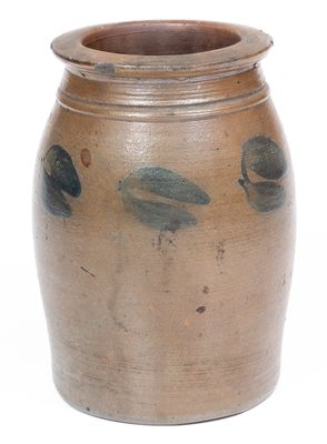 Small-Sized Stoneware Jar w/ Floral Decoration att. G. & A. Black, Somerfield, PA