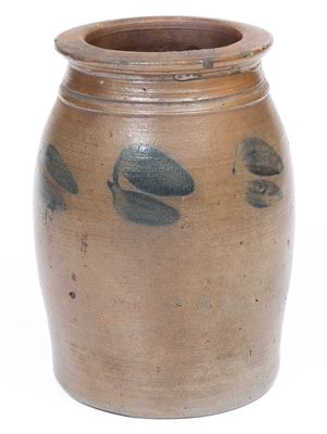 Small-Sized Stoneware Jar w/ Floral Decoration att. G. & A. Black, Somerfield, PA