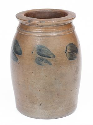 Small-Sized Stoneware Jar w/ Floral Decoration att. G. & A. Black, Somerfield, PA