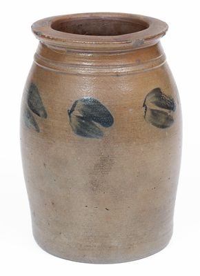 Small-Sized Stoneware Jar w/ Floral Decoration att. G. & A. Black, Somerfield, PA