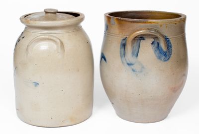 Lot of Two: 2 Gal. Stoneware Jars, Incl. F. B. NORTON & CO. / WORCESTER, MASS.