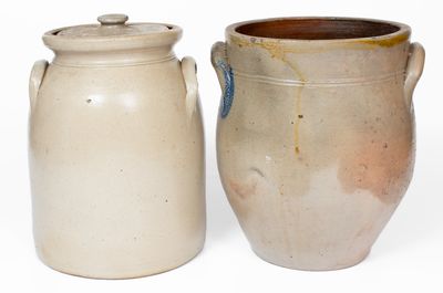 Lot of Two: 2 Gal. Stoneware Jars, Incl. F. B. NORTON & CO. / WORCESTER, MASS.