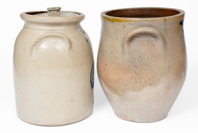 Lot of Two: 2 Gal. Stoneware Jars, Incl. F. B. NORTON & CO. / WORCESTER, MASS.