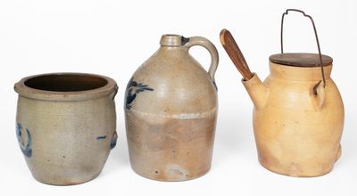 Lot of Three: Central Pennsylvania Stoneware Vessels