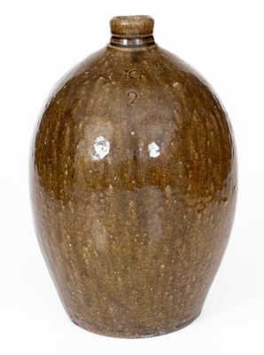 2 Gal. JCM Stoneware Jug, attrib. Daniel Seagle, Catawba Valley, NC, c1840