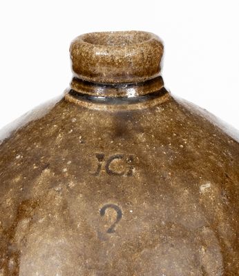 2 Gal. JCM Stoneware Jug, attrib. Daniel Seagle, Catawba Valley, NC, c1840