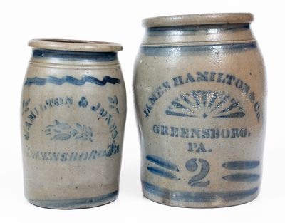 Lot of Two: Greensboro, Pennsylvania Stoneware Jars