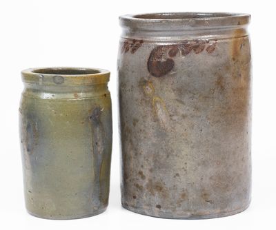 Lot of Two: STRASBURG, VA Stoneware Jars, SOLOMON BELL and S. BELL & SON