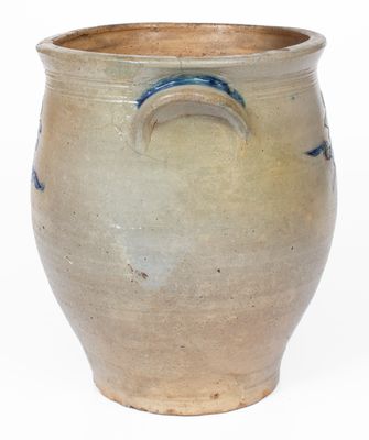 Rare att. James Egbert / Durrell Williams, Poughkeepsie, NY, Late 18th Century Incised Stoneware Jar