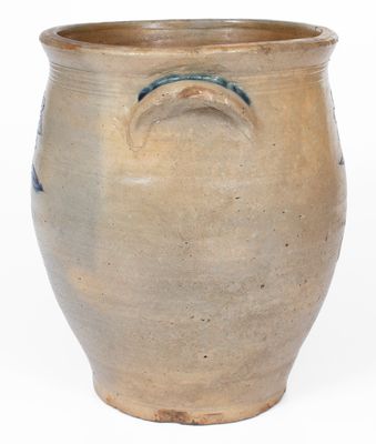 Rare att. James Egbert / Durrell Williams, Poughkeepsie, NY, Late 18th Century Incised Stoneware Jar